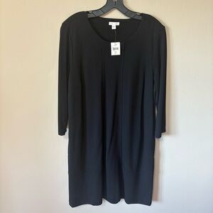 NWT J. Jill Ponte Black Dress LP